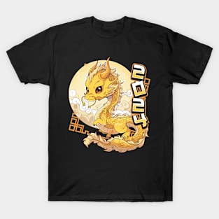 Chinese New Year 2024 Cute Moon Dragon T-Shirt